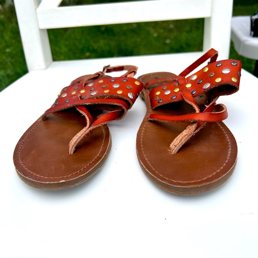 Mossimo Brown Studded Flat Sandals